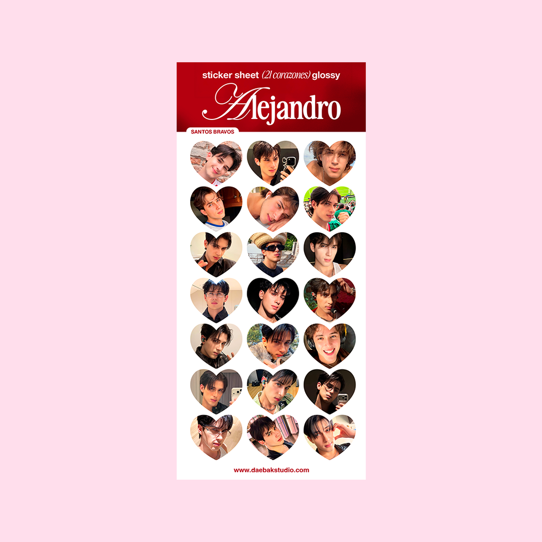 Santos Bravos — Sticker Sheet '21 Corazones'