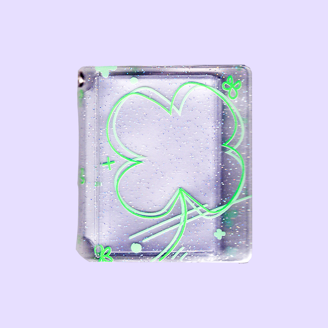 Binder Transparente Glitter — Lucky Strike