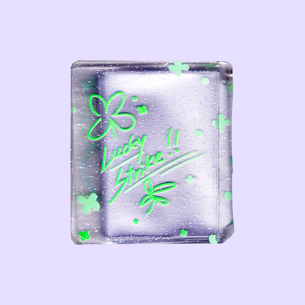 Binder Transparente Glitter — Lucky Strike