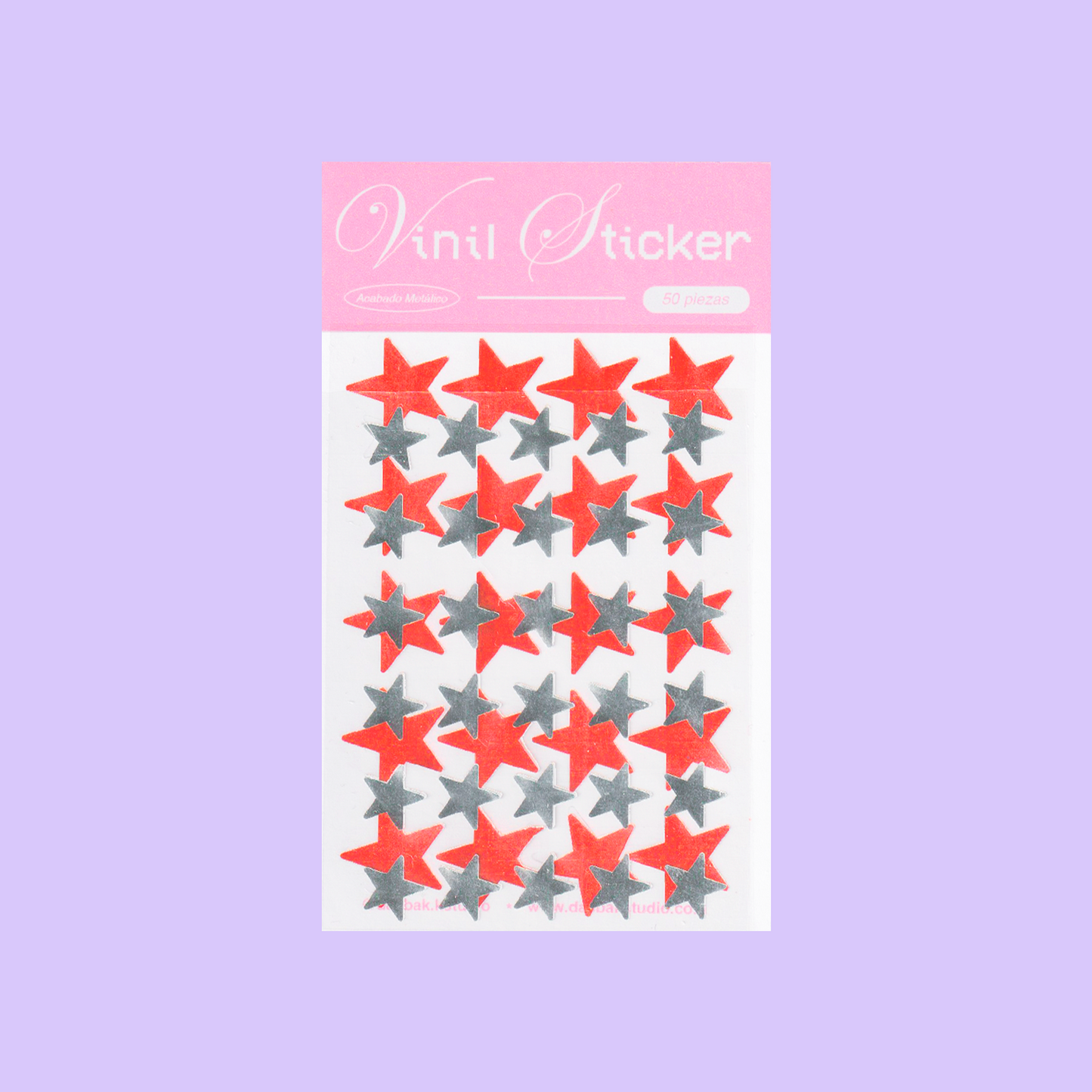 Sticker Pack "Estrellas Metálicas" – 50 piezas