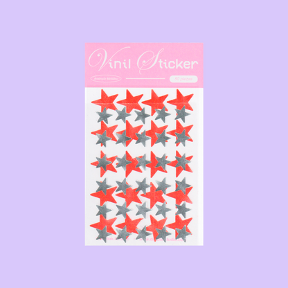 Sticker Pack "Estrellas Metálicas" – 50 piezas