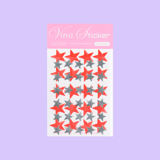 Sticker Pack "Estrellas Metálicas" – 50 piezas