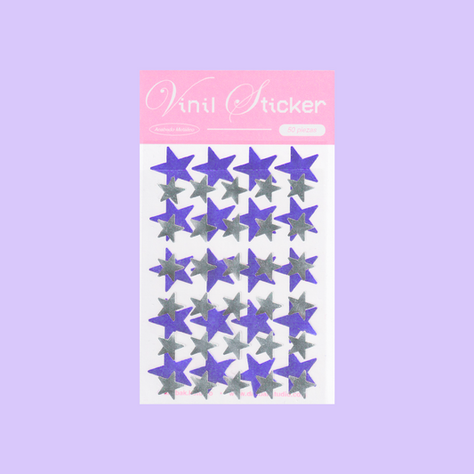 Sticker Pack "Estrellas Metálicas" – 50 piezas
