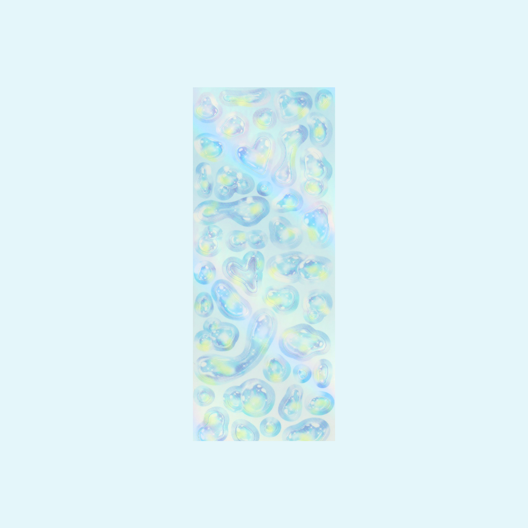 Stickers Holográficos Gotas Iridiscentes — Jelly Style