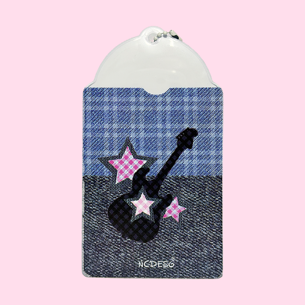 Photocard Holder —  Rockstar Denim con Charm