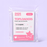 Toploader Transparente — 3x4 pulgadas