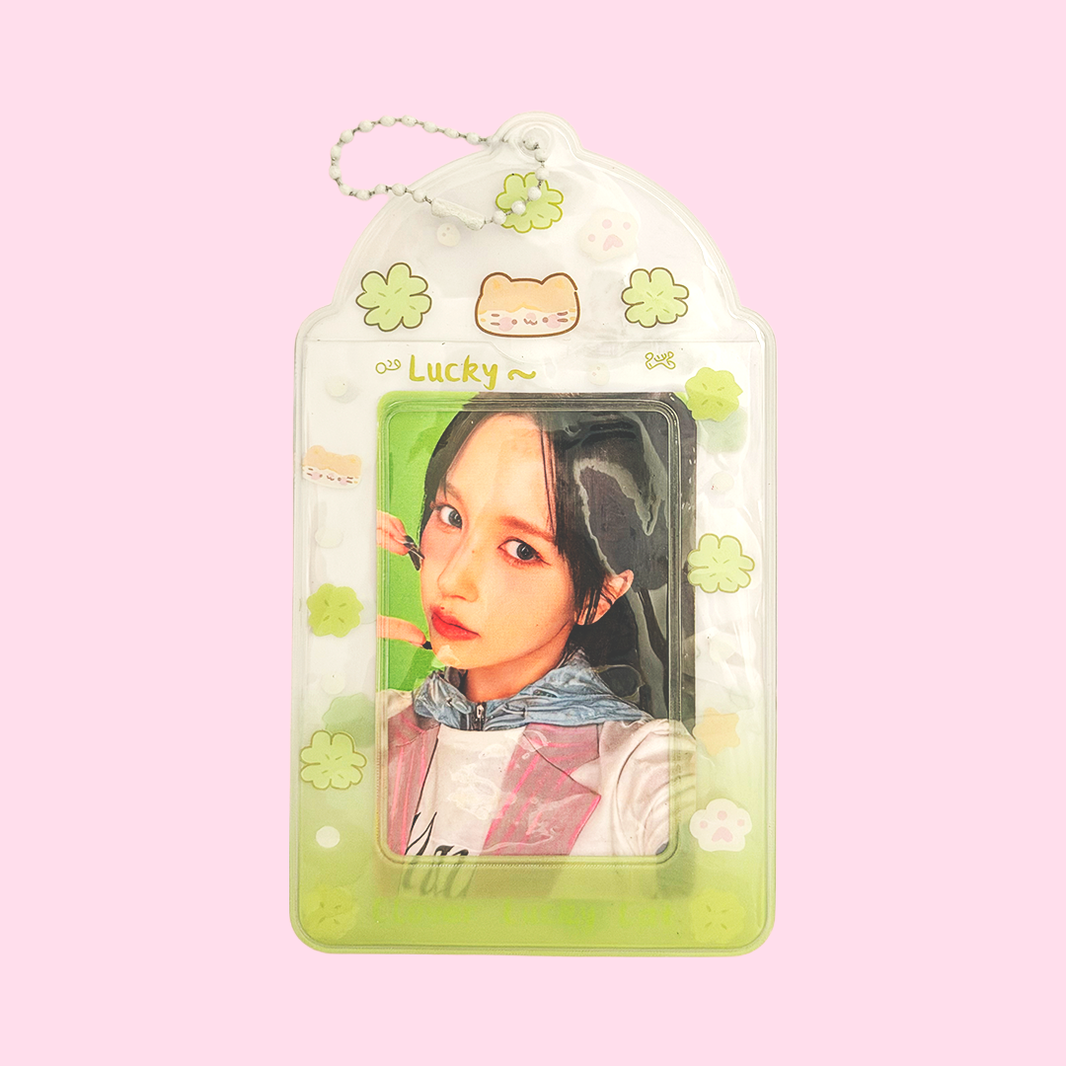 Photocard Holder — 'Lucky Cat' (Clear ver.)
