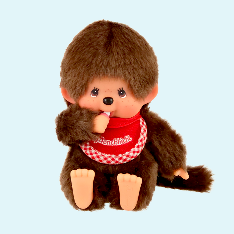 Monchhichi 'Brown Boy Sitting' Premium Standard  — Original