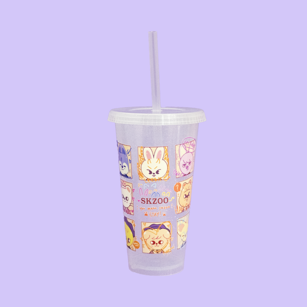 Vaso — SKZOO (acabado glitter) Stray Kids